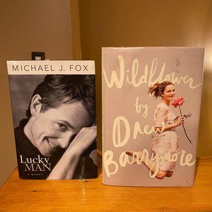 Lot of 2 Celebrity Books Michel J. Fox Drew Barrymore Hardcover